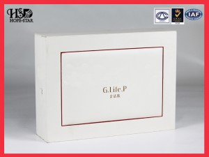 Custom printing bronzing cosmetics leather gift box packaging