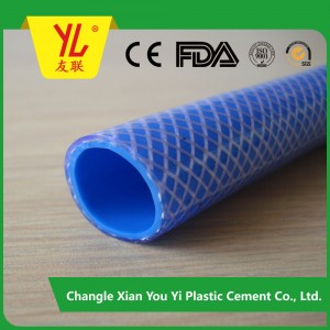 flexible clear fiber braided reinforced pvc  water hose