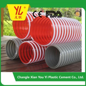 plastic helix  corrugated  pvc  suction water  hose